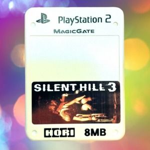 8 MB HORI Sony Memory Card w/ Official Japanese Silent Hill 3 Heather Sticker‎